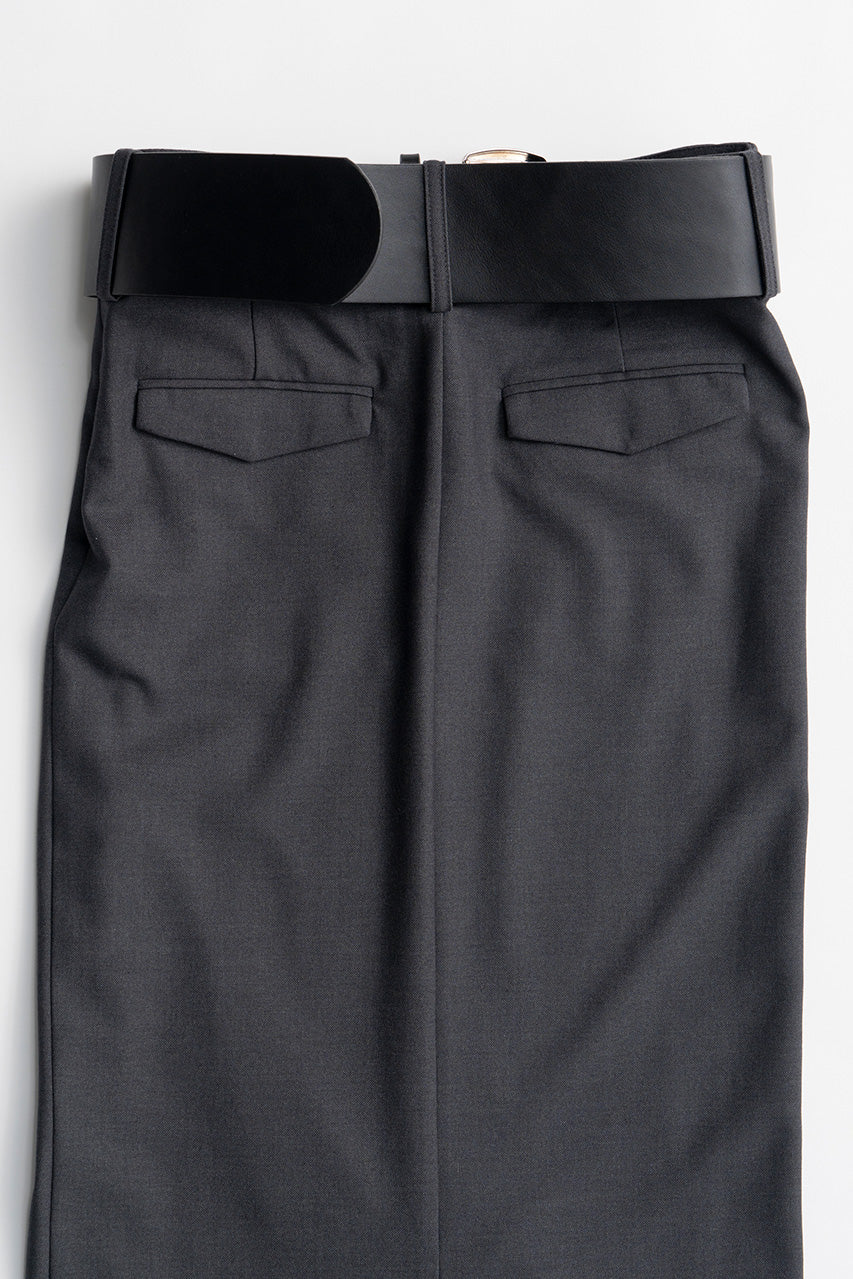 Wide Belt Long Skirt - 2026WINTER