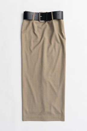 Wide Belt Long Skirt - 2026WINTER