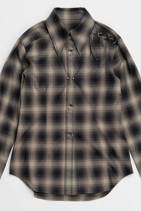 [24Autumn PRE ORDER] Multi Check Body Pierce Shirt