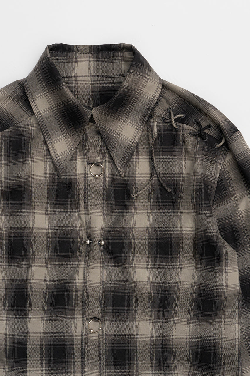 Multi Check Body Pierce Shirt