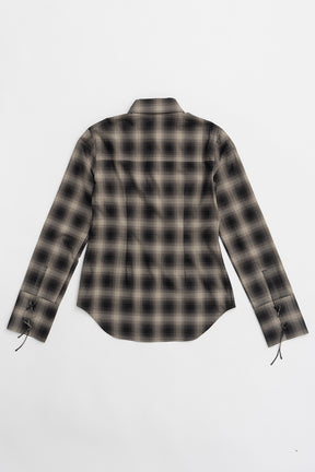 [24Autumn PRE ORDER] Multi Check Body Pierce Shirt