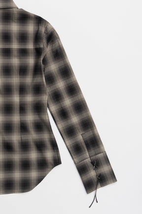 [24Autumn PRE ORDER] Multi Check Body Pierce Shirt