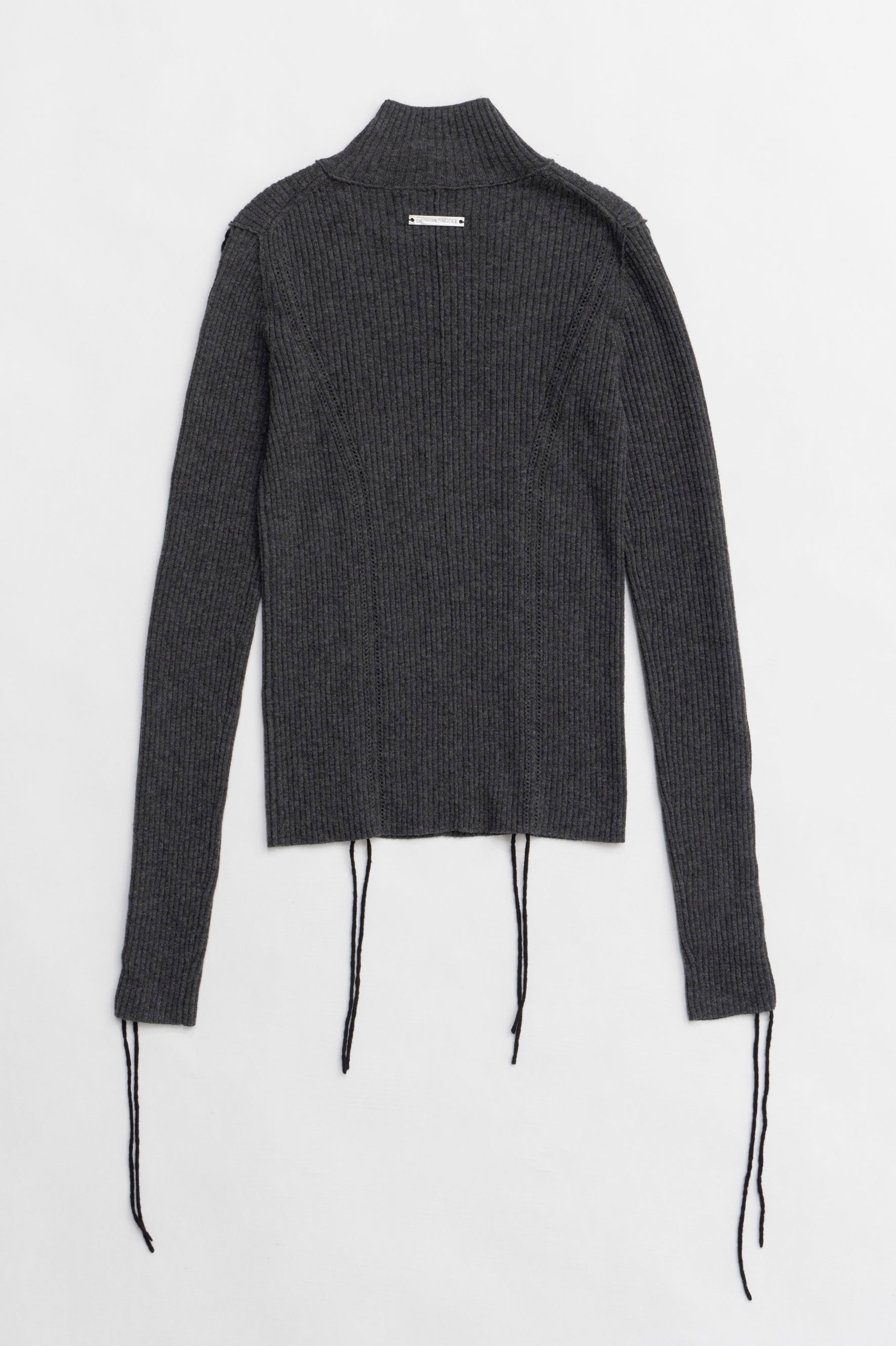 【24WINTER PRE ORDER】Merino Wool Lace-Up Turtleneck