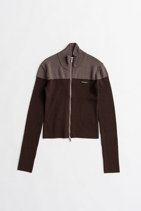 Front Zip Bicolor Knit - 2026WINTER