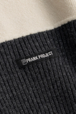 Front Zip Bicolor Knit - 2026WINTER