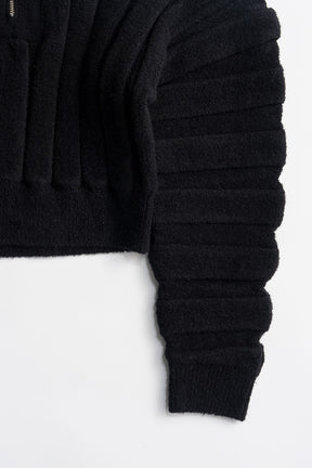 Half-Zip Accordion Knit - 2026WINTER