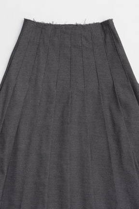 【24WINTER PRE ORDER】Wool Maxi Pleated Skirt