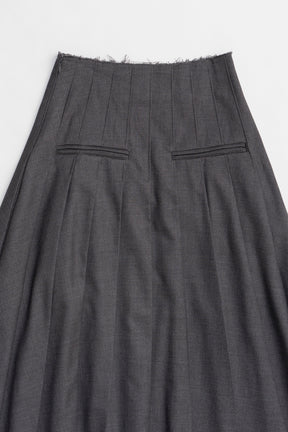 【24WINTER PRE ORDER】Wool Maxi Pleated Skirt