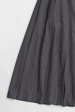 【24WINTER PRE ORDER】Wool Maxi Pleated Skirt