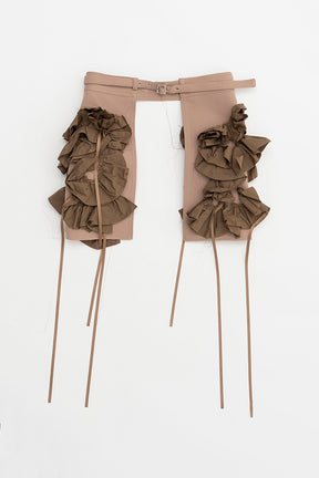Ruffle Wrap Mini Skirt