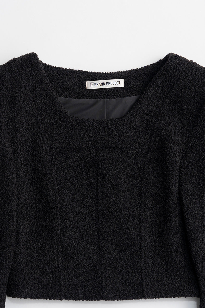 Cropped Tweedy Top - 2026WINTER