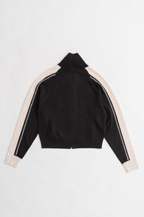 Embroidered Knitted Track Jacket