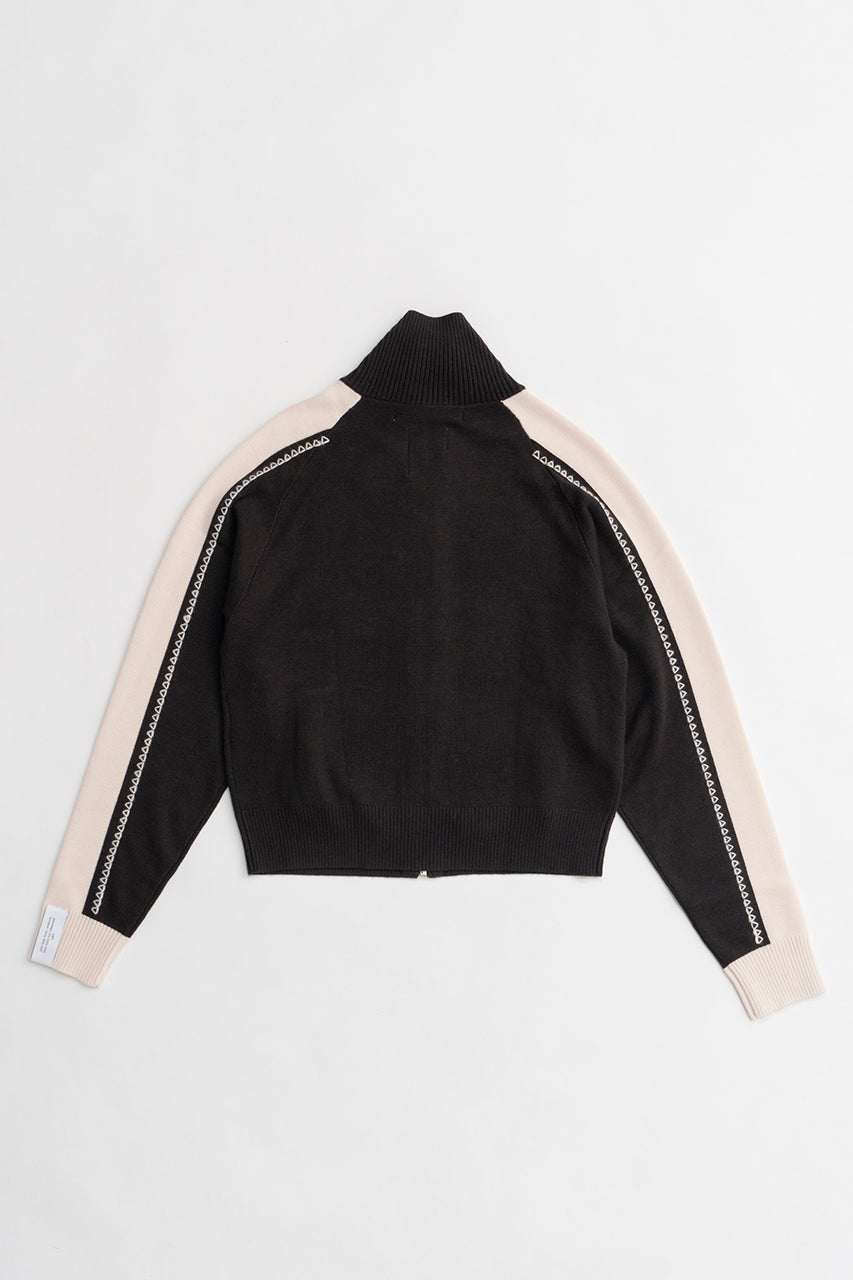 Embroidered Knitted Track Jacket