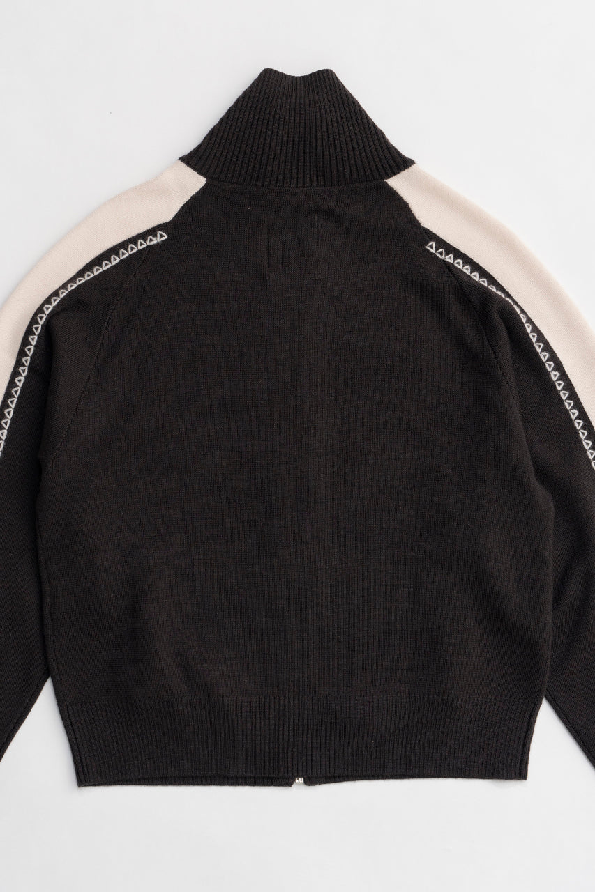 Embroidered Knitted Track Jacket