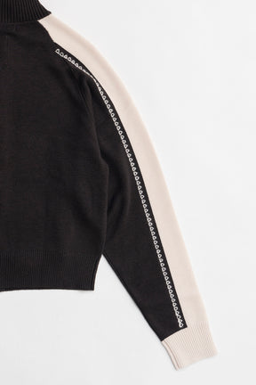 Embroidered Knitted Track Jacket