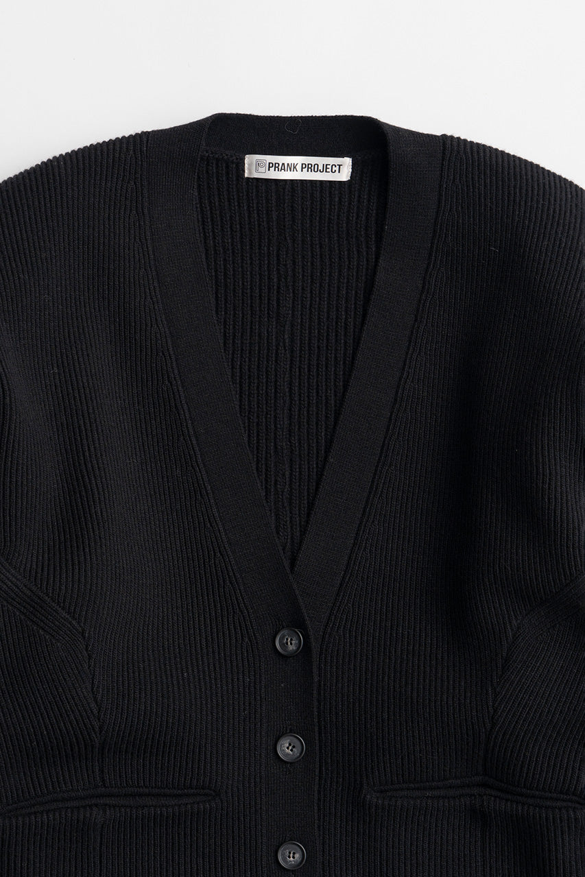 Wide Shoulder Knit Cardigan - 2026WINTER