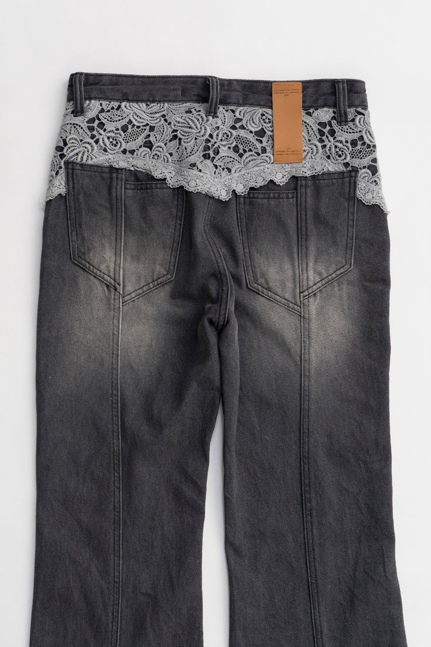 Denim Pants With Lace