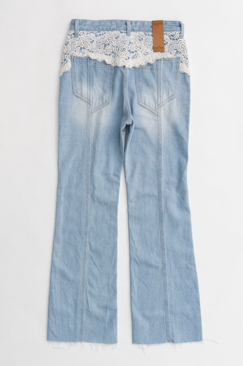 DENIM PANTS WITH LACE