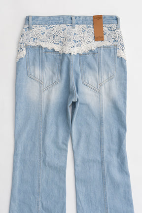 DENIM PANTS WITH LACE