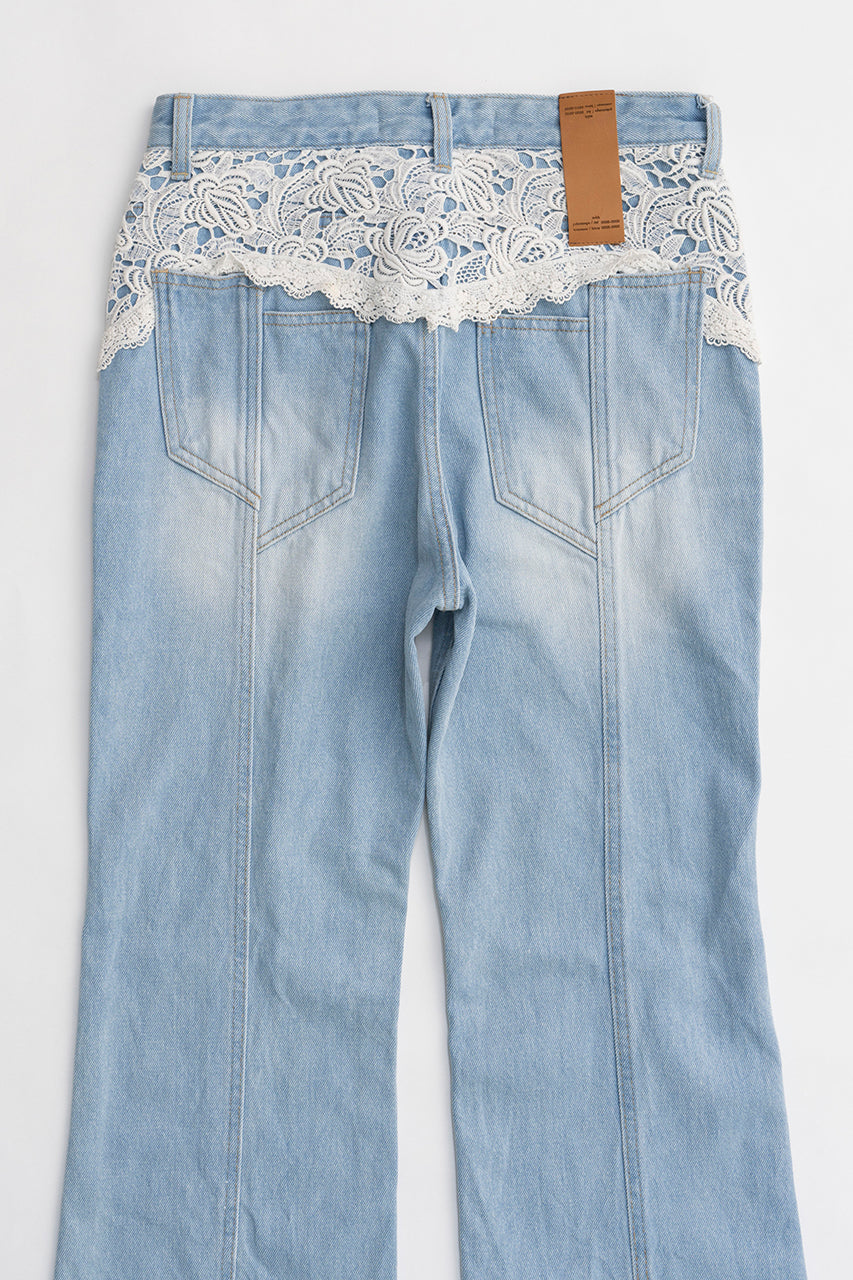 Denim Pants With Lace