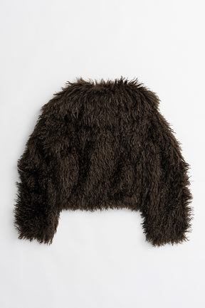 Fake Fur Big Collar Jacket - 2026WINTER