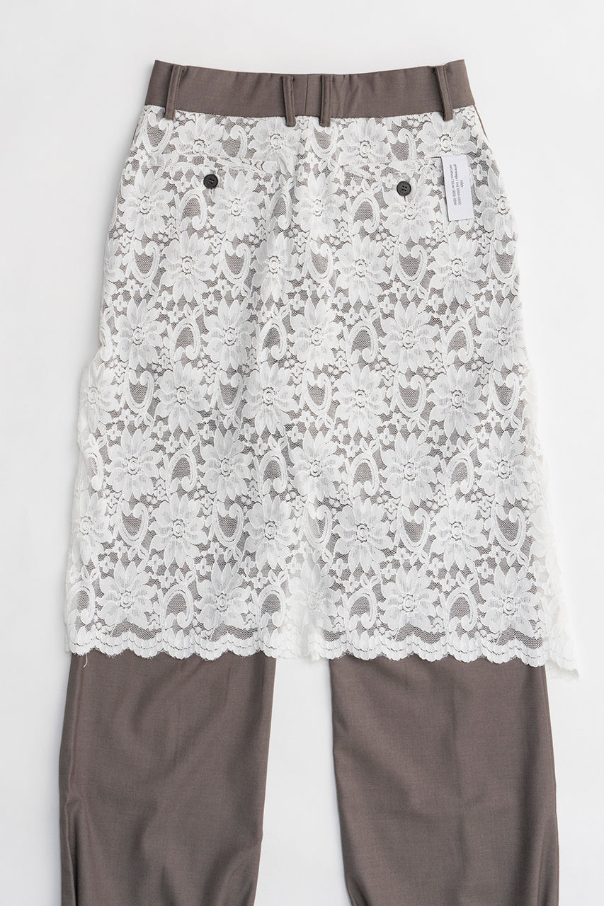 Tailored Trousers With Laced Skirt