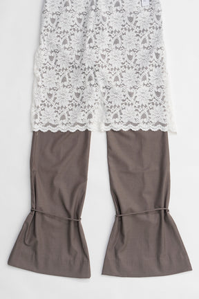 Tailored Trousers With Laced Skirt