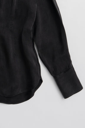 Satin Cinched Waist Shirt - 26SUMMER