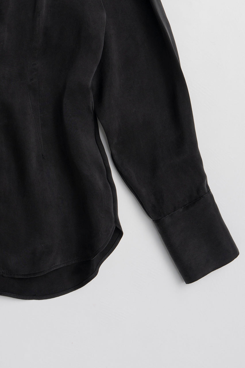 Satin Cinched Waist Shirt - 26SUMMER