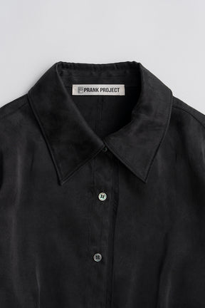 Satin Cinched Waist Shirt - 26SUMMER