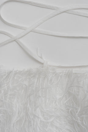 Sheer Feather Wrap Skirt - 2026 SPRING