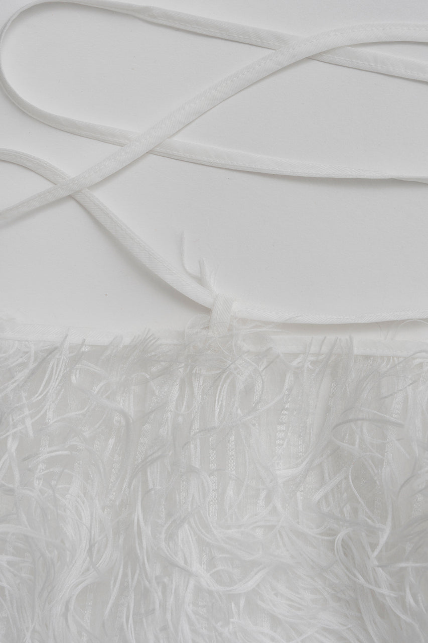 Sheer Feather Wrap Skirt - 2026 SPRING