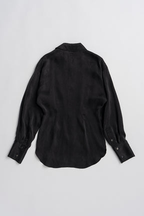 Satin Cinched Waist Shirt - 26SUMMER