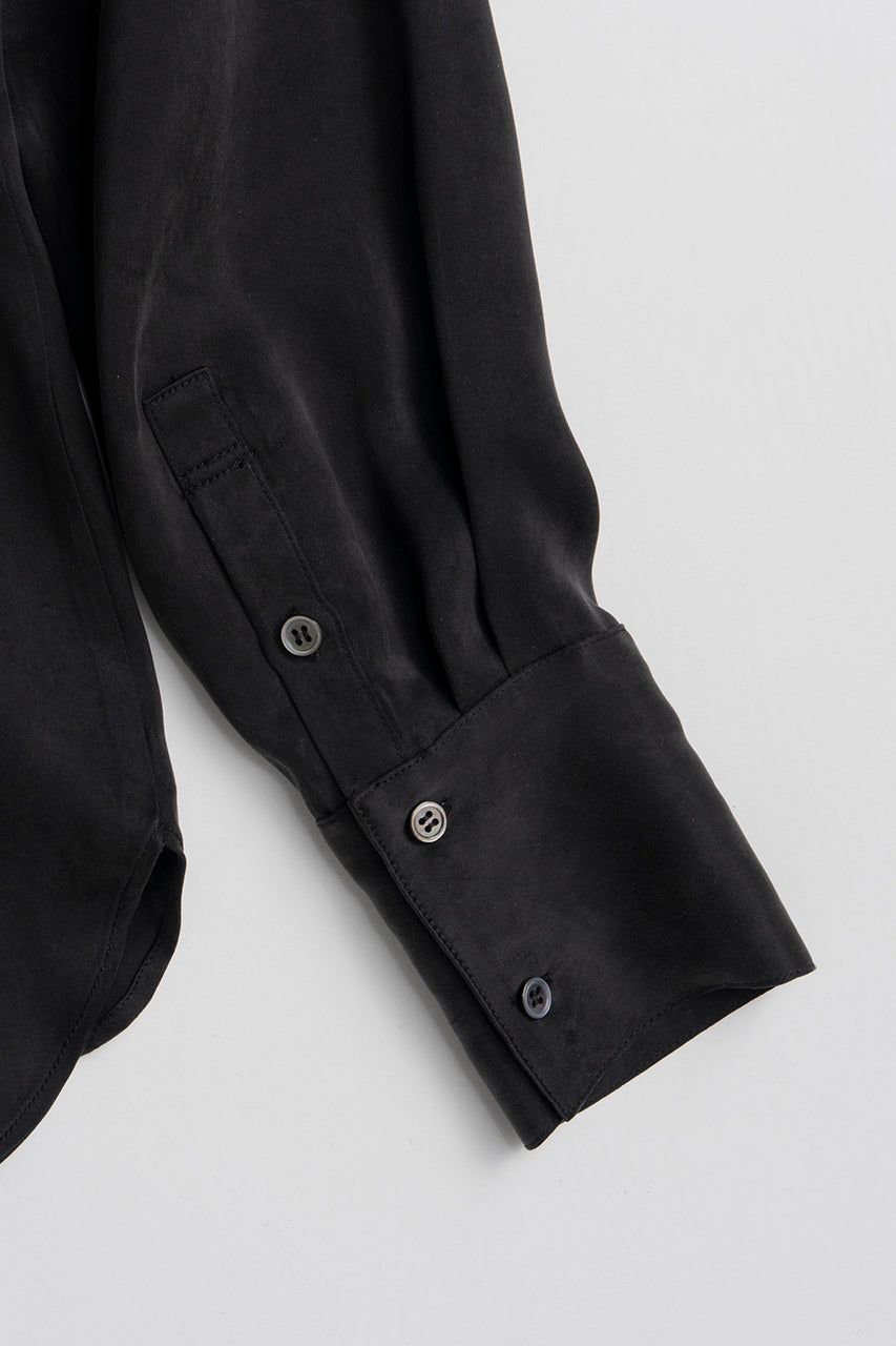 Satin Cinched Waist Shirt - 26SUMMER