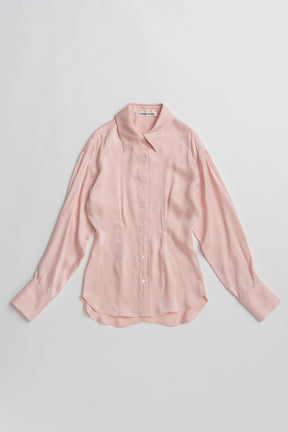 Satin Cinched Waist Shirt - 26SUMMER