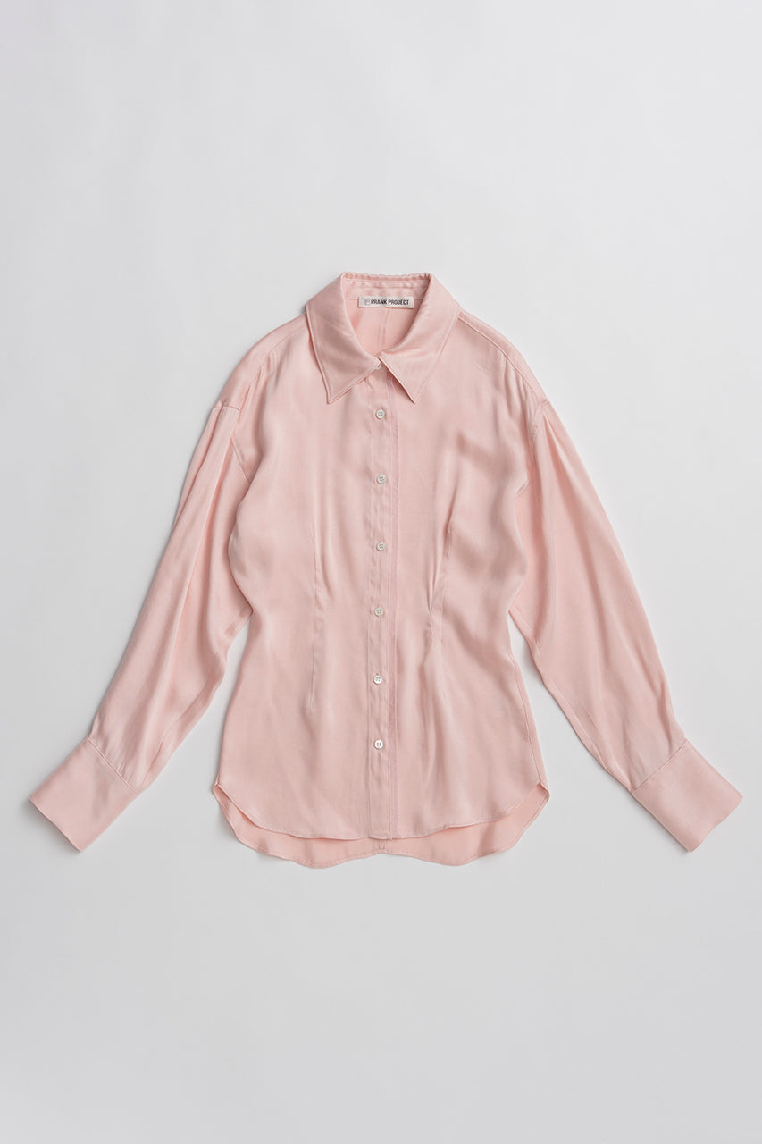 Satin Cinched Waist Shirt - 26SUMMER