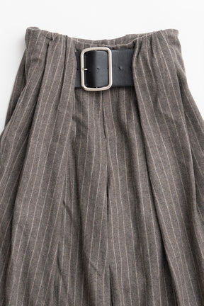 High-Waist Belt Stripe Pants - 2026AUTUMN