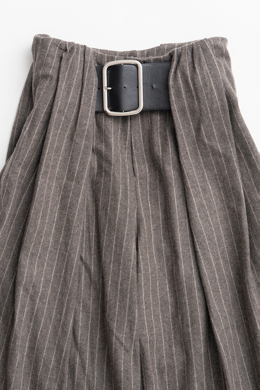 High-Waist Belt Stripe Pants - 2026AUTUMN