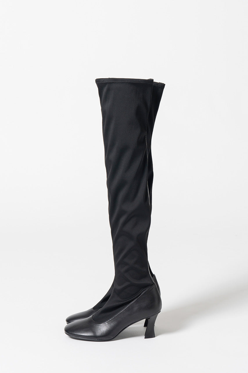 Fabric Combination Stretch Long Boots - 2026AUTUMN