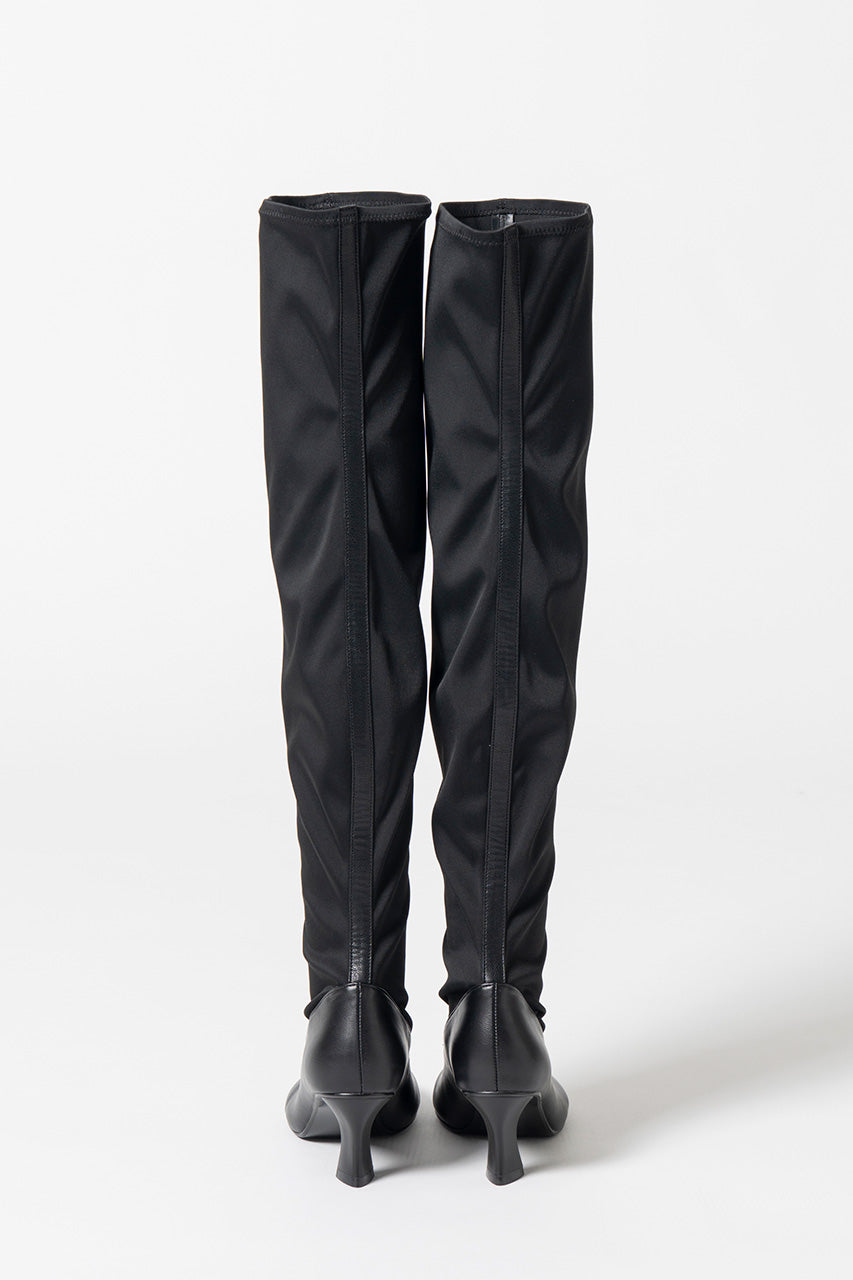 Fabric Combination Stretch Long Boots - 2026AUTUMN