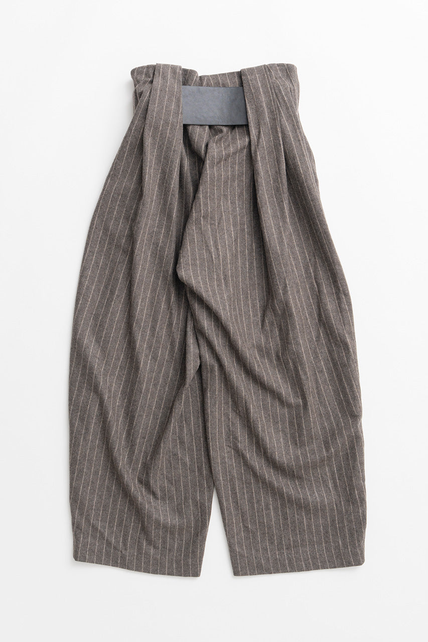 High-Waist Belt Stripe Pants - 2026AUTUMN