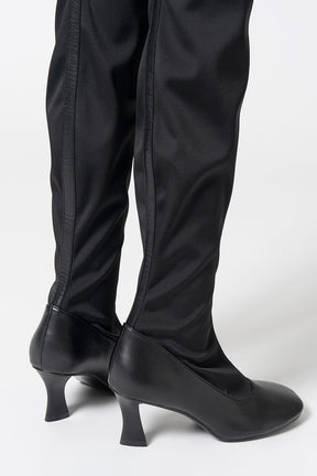 Fabric Combination Stretch Long Boots - 2026AUTUMN