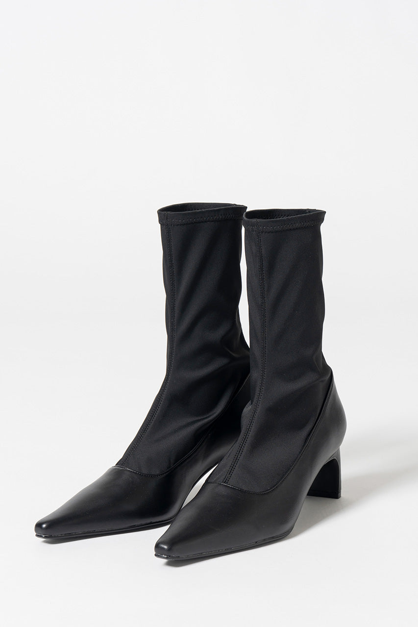 Fabric Combination Stretch Short Boots - 2026AUTUMN