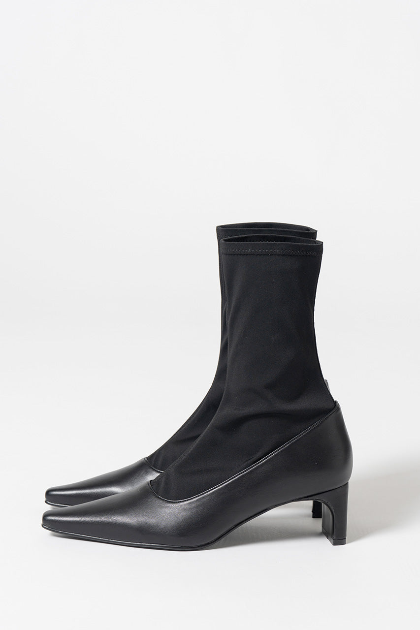 Fabric Combination Stretch Short Boots - 2026AUTUMN