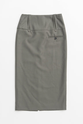 Wide Belt Midi Skirt - 2026AUTUMN