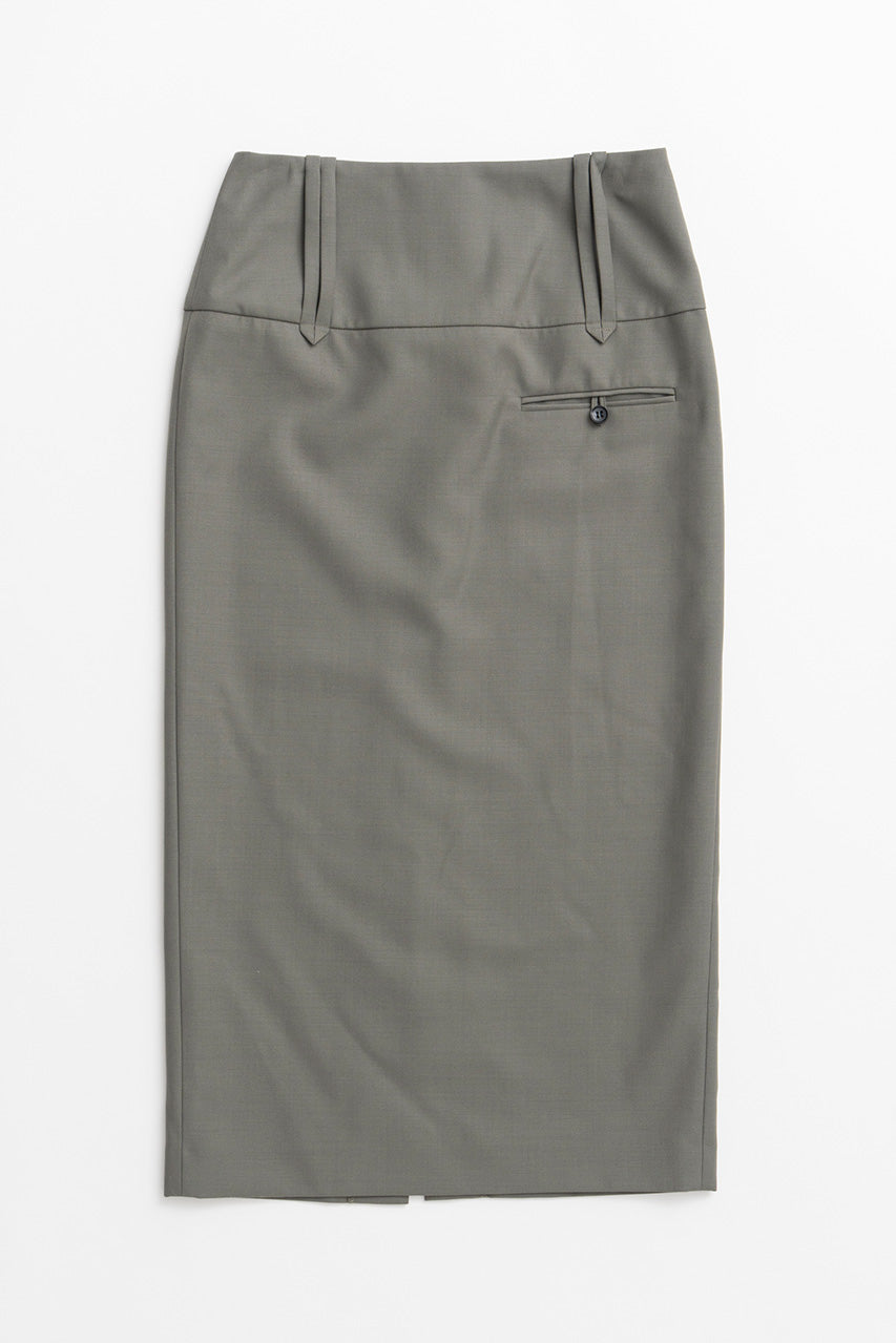 Wide Belt Midi Skirt - 2026AUTUMN