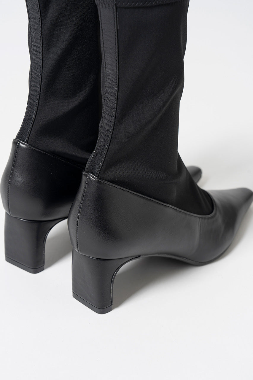 Fabric Combination Stretch Short Boots - 2026AUTUMN