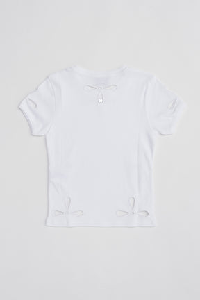 Petal Embroidered Slim Fit T-Shirt