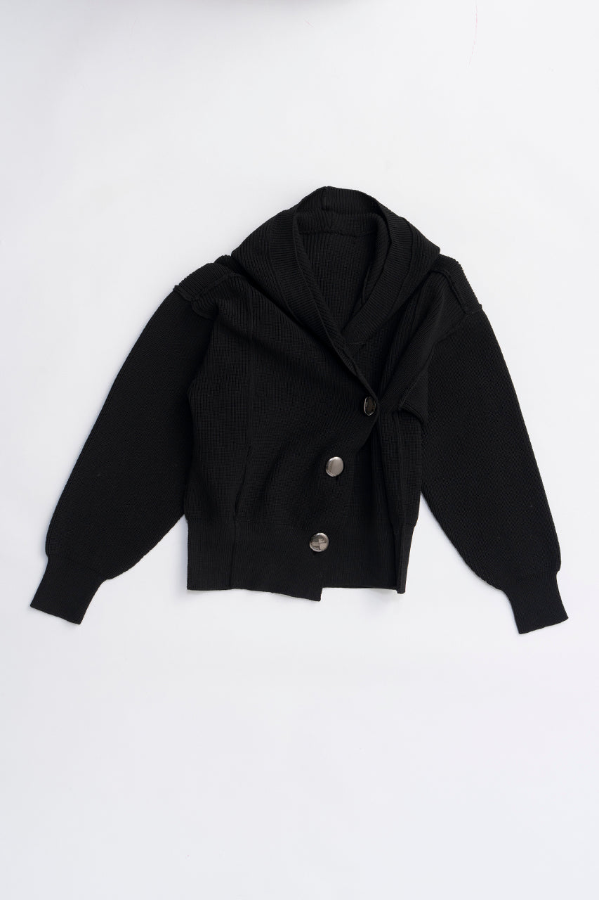 Hoodie Knit Cardigan - 2025 WINTER