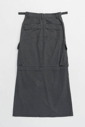 【25 SPRING PRE ORDER】Washed Cargo Pocket Maxi Skirt